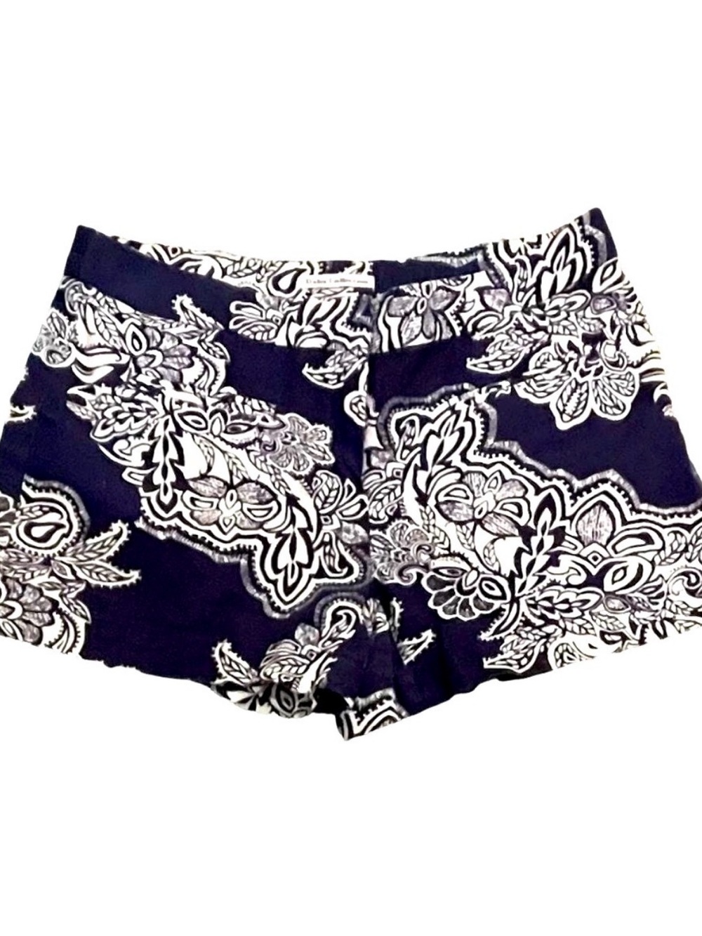 GAP Navy and White Paisley High-Waist Women's Shorts #1270